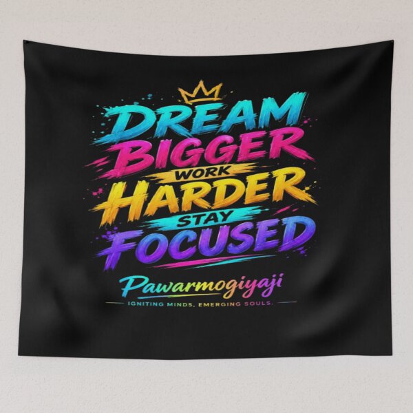 Item preview, Dream Bigger Work Harder Stay Focused Motivational Quote  designed and sold by Pawar1999.