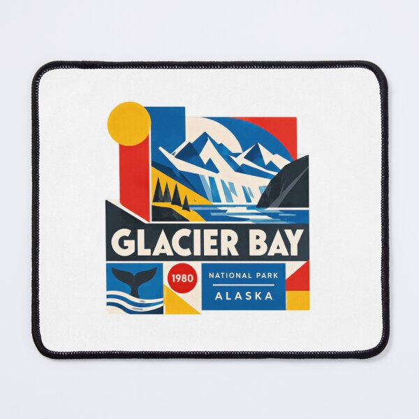 Item preview, Glacier Bay National Park Alaska 1980 Travel Souvenir Mountains Whale designed and sold by Simsimah26Parks.