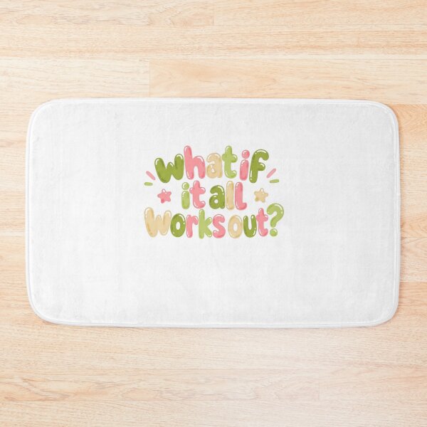 Item preview, What If It All Works Out Positive Motivational Inspirational Quote Optimism designed and sold by SkeletonsDanger.