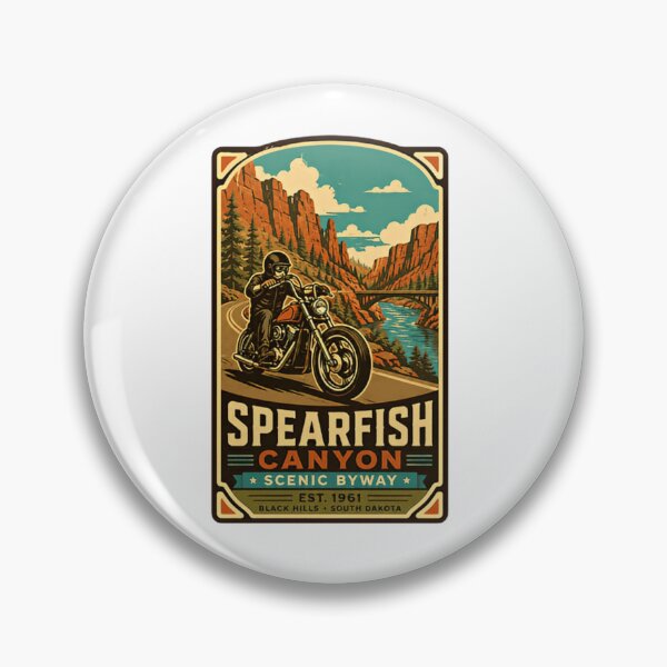 Item preview, Spearfish Canyon Scenic Byway Est 1961 South Black Hills South Dakota Motorcycle Rider Travel designed and sold by Simsimah26Parks.