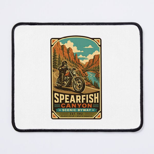 Item preview, Spearfish Canyon Scenic Byway Est 1961 South Black Hills South Dakota Motorcycle Rider Travel designed and sold by Simsimah26Parks.