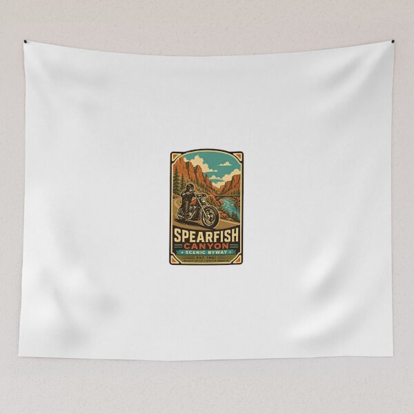 Item preview, Spearfish Canyon Scenic Byway Est 1961 South Black Hills South Dakota Motorcycle Rider Travel designed and sold by Simsimah26Parks.