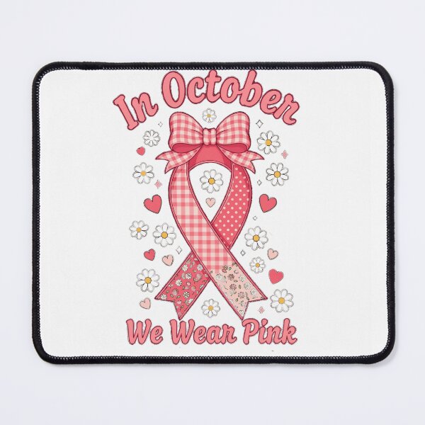Item preview, In October We Wear Pink Daisy Floral Ribbon Breast Cancer Awareness Gift designed and sold by Zizo-DR44.