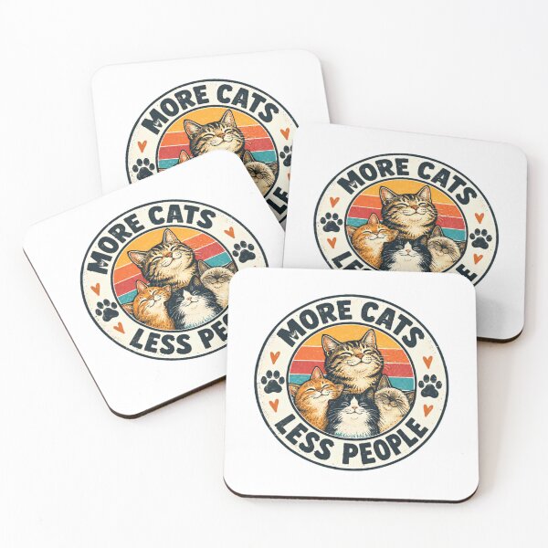 Item preview, More Cats Less People Feline Lover Introvert Cat Owner designed and sold by RetroMini2026.