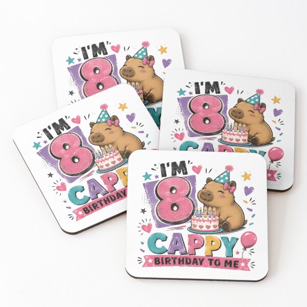 Item preview, I'm 8 Cappy Birthday To Me Capybara Eight Years Old Birthday Celebration designed and sold by JonesFlora2025.