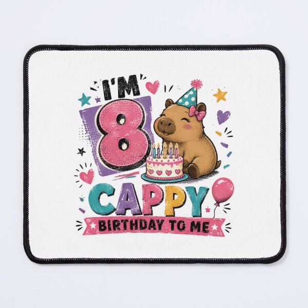 Item preview, I'm 8 Cappy Birthday To Me Capybara Eight Years Old Birthday Celebration designed and sold by JonesFlora2025.