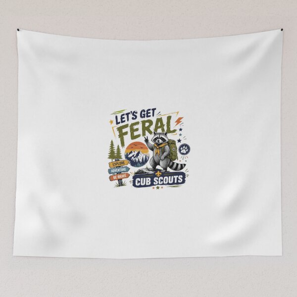 Item preview, Let's Get Feral Cub Scouts Outdoor Adventure Explore Brave designed and sold by JonesFlora2025.