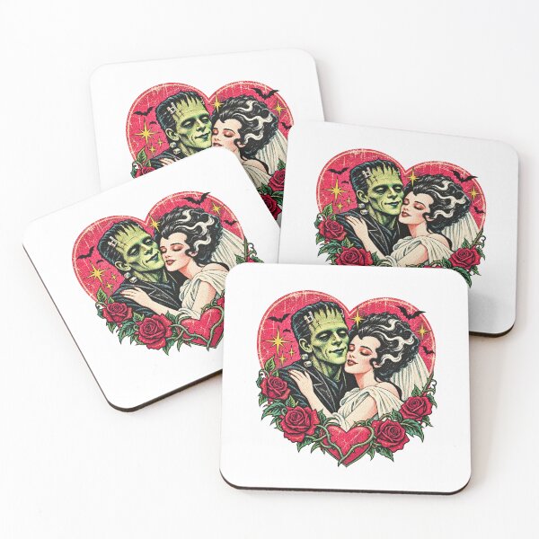 Item preview, Gothic Monster Romance Vintage Heart Tattoo Horror Couple Design designed and sold by JapanAnimeSH1.
