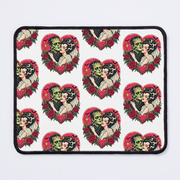 Item preview, Gothic Monster Romance Vintage Heart Tattoo Horror Couple Design designed and sold by JapanAnimeSH1.