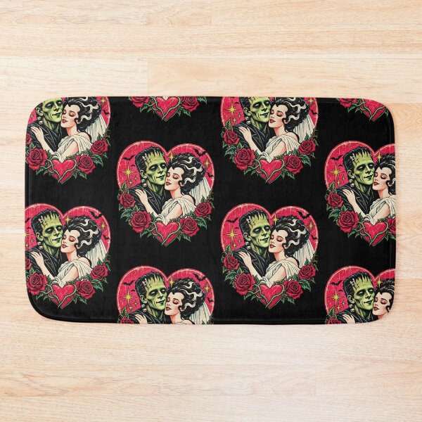 Item preview, Gothic Monster Romance Vintage Heart Tattoo Horror Couple Design designed and sold by JapanAnimeSH1.