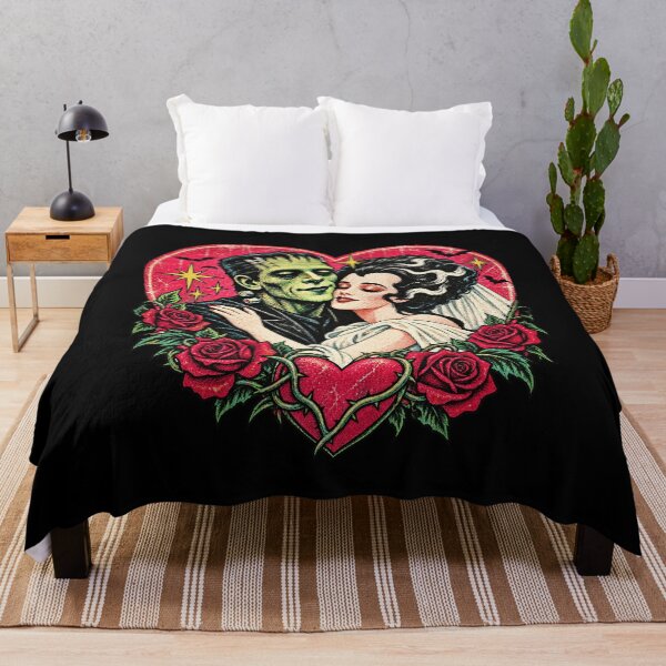Item preview, Gothic Monster Romance Vintage Heart Tattoo Horror Couple Design designed and sold by JapanAnimeSH1.
