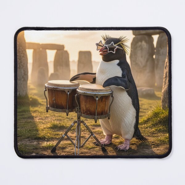 Item preview, Crested Penguin Bongos Stonehenge designed and sold by Tridentulus.