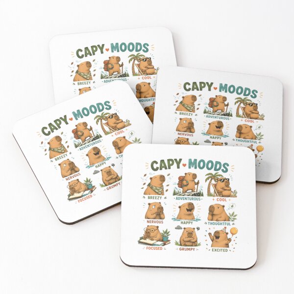 Item preview, Capy Moods Capybara Emotions Animal Lover Gift designed and sold by RetroMini2026.