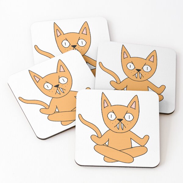 Item preview, yoga cat - orange designed and sold by motherbrainart.
