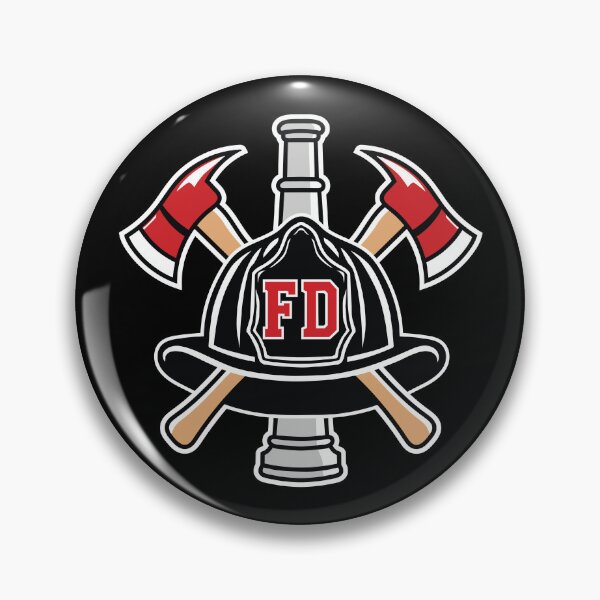 Item preview, Firefighter Helmet Crossed Axes - FD Badge designed and sold by Marshallamoakohene.