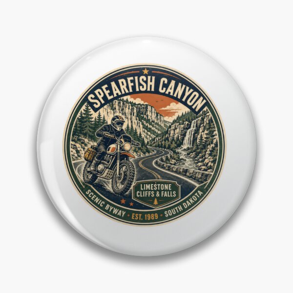 Item preview, Spearfish Canyon Limestone Cliffs & Falls Scenic Byway South Dakota Motorcycling Travel Adventure designed and sold by Simsimah26Parks.