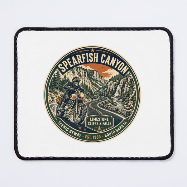 Item preview, Spearfish Canyon Limestone Cliffs & Falls Scenic Byway South Dakota Motorcycling Travel Adventure designed and sold by Simsimah26Parks.