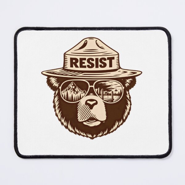 Item preview, Resist Forest Ranger Bear Public Lands Activist designed and sold by RetroMini2026.