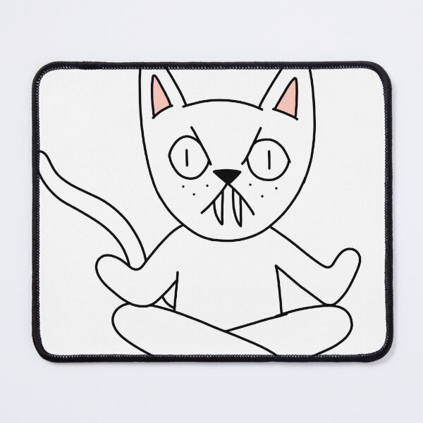 Item preview, yoga cat - white designed and sold by motherbrainart.