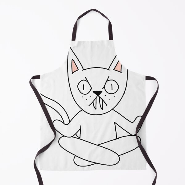 Item preview, yoga cat - white designed and sold by motherbrainart.