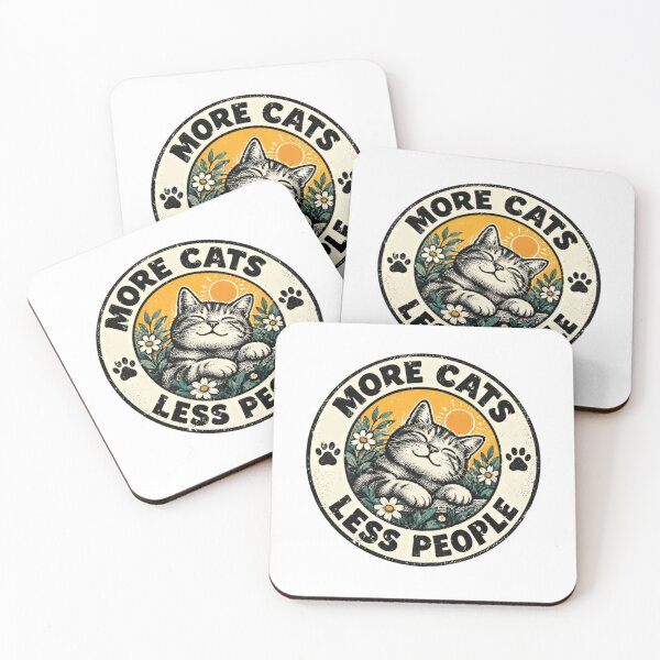 Item preview, More Cats Less People Cat Lover Introvert Feline Anti Social designed and sold by RetroMini2026.