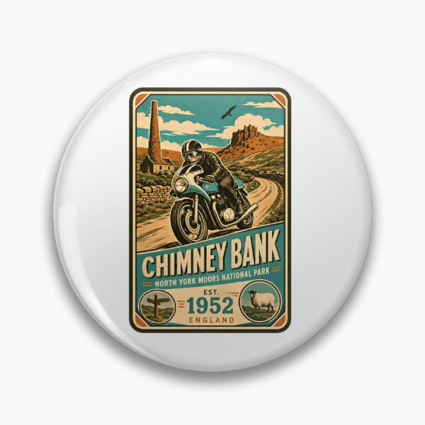 Item preview, Chimney Bank North York Moors National Park Est. 1952 England Motorcycling Biker Travel designed and sold by Simsimah26Parks.