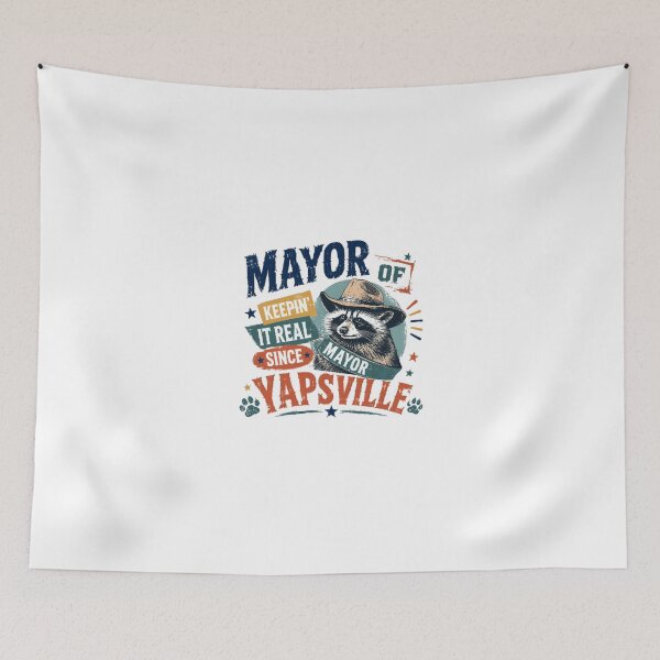 Item preview, Mayor Of Keepin' It Real Since Yapsville Raccoon Humor Country Animal Lover designed and sold by JonesFlora2025.
