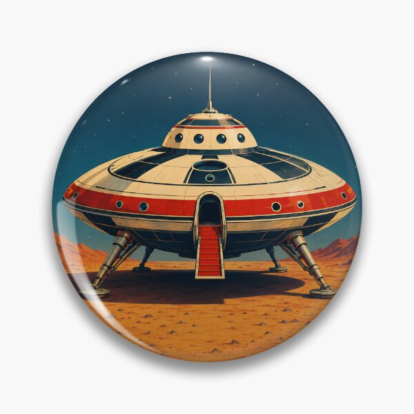 Item preview, Retro Sci Fi Flying Saucer designed and sold by Moviebuff91.