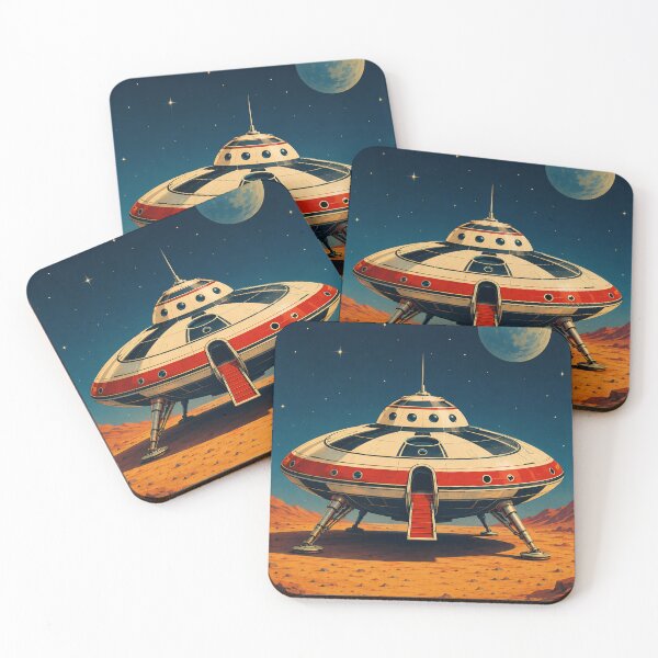 Item preview, Retro Sci Fi Flying Saucer designed and sold by Moviebuff91.