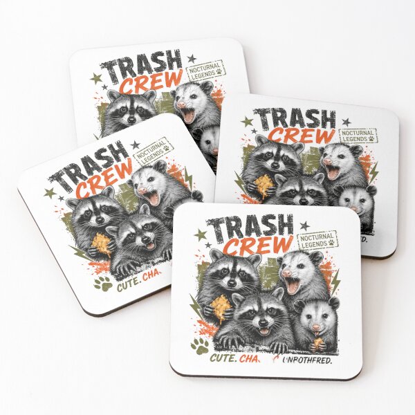 Item preview, Trash Crew Nocturnal Legends Raccoon Opossum Wildlife Animal designed and sold by JonesFlora2025.