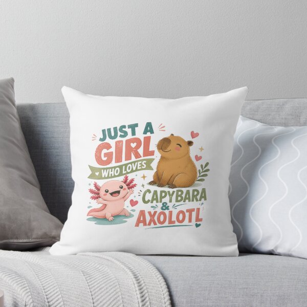 Item preview, Just A Girl Who Loves Capybara & Axolotl Animal Lover designed and sold by RetroMini2026.