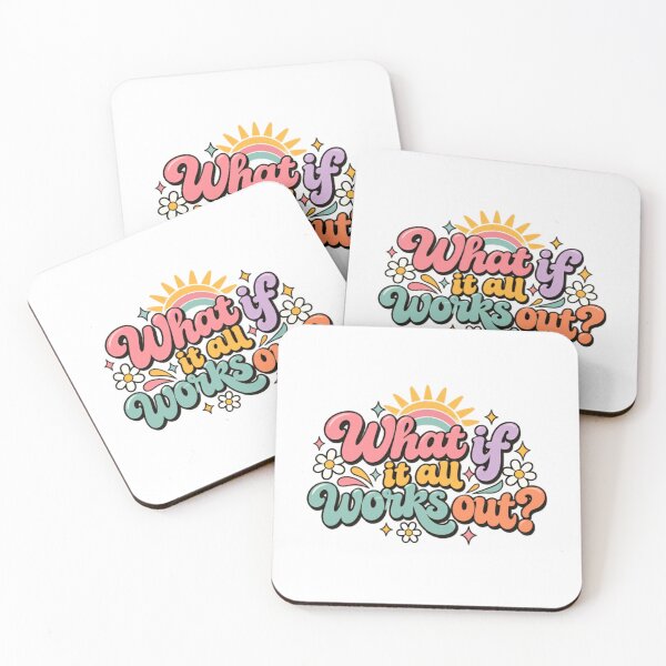 Item preview, What If It All Works Out? Positive Optimistic Motivational Quote designed and sold by SkeletonsDanger.
