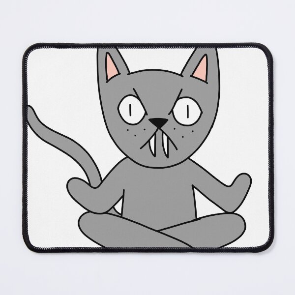 Item preview, yoga cat - gray designed and sold by motherbrainart.