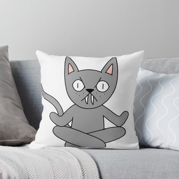 Item preview, yoga cat - gray designed and sold by motherbrainart.