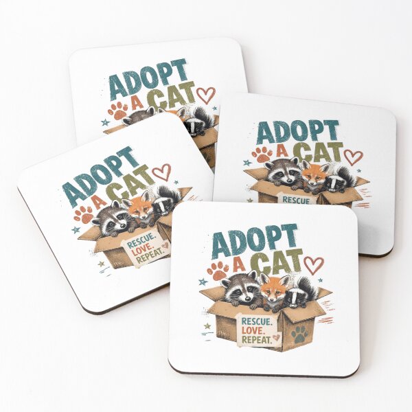 Item preview, Adopt A Cat Rescue Love Repeat Animal Rescue Pet Adoption Animal Lover designed and sold by RetroMini2026.