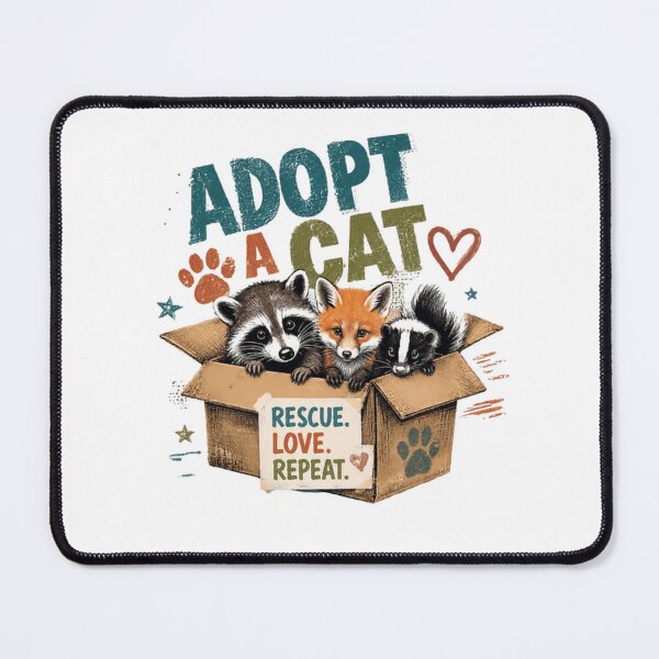 Item preview, Adopt A Cat Rescue Love Repeat Animal Rescue Pet Adoption Animal Lover designed and sold by RetroMini2026.