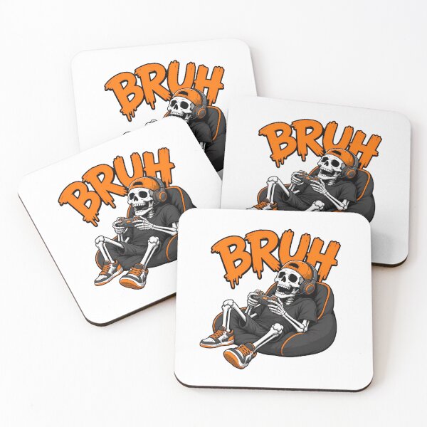 Item preview, Bruh Skeleton Gaming Controller Headphones Orange Cap designed and sold by OlyvieArt.