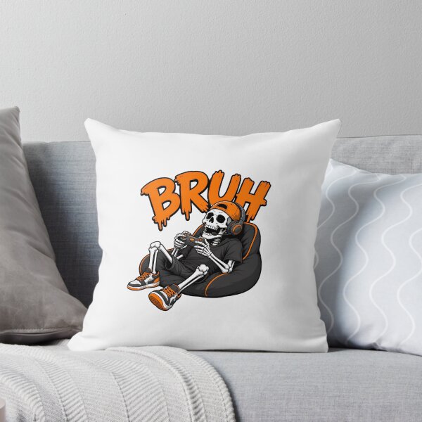 Item preview, Bruh Skeleton Gaming Controller Headphones Orange Cap designed and sold by OlyvieArt.