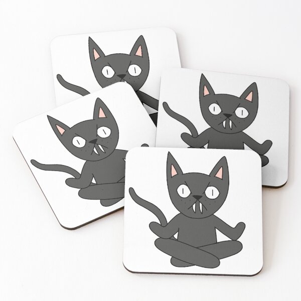 Item preview, yoga cat - black designed and sold by motherbrainart.