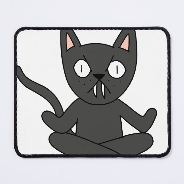 Item preview, yoga cat - black designed and sold by motherbrainart.