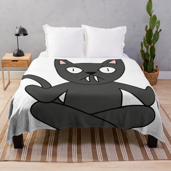 Item preview, yoga cat - black designed and sold by motherbrainart.