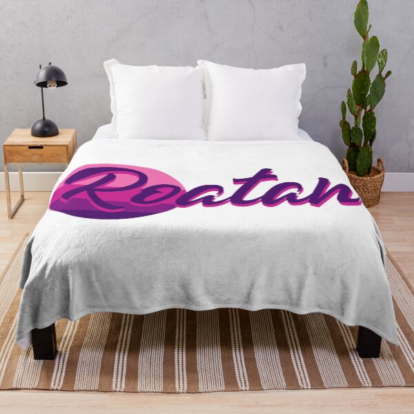 Artikelvorschau, Roatan Sun Logo – Pink-lila tropisches Souvenir entworfen und verkauft von Gustavo Navarro.