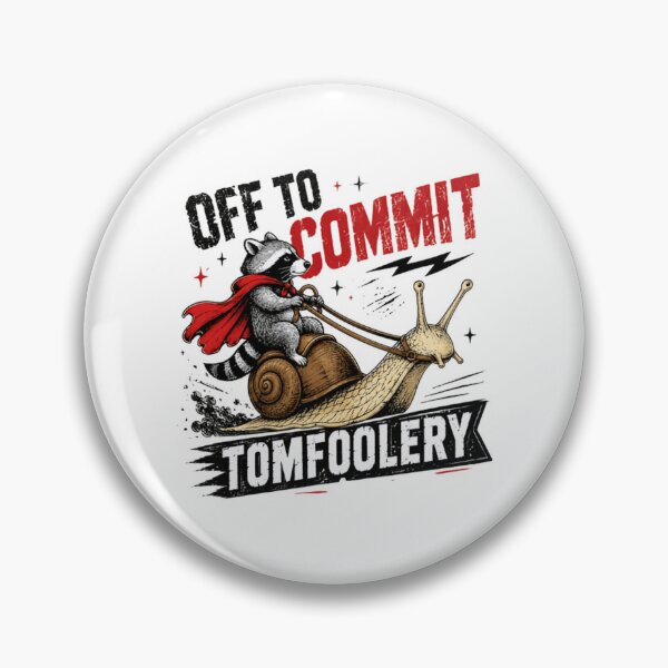 Item preview, Off To Commit Tomfoolery Raccoon Snail Mischief Humor designed and sold by JonesFlora2025.