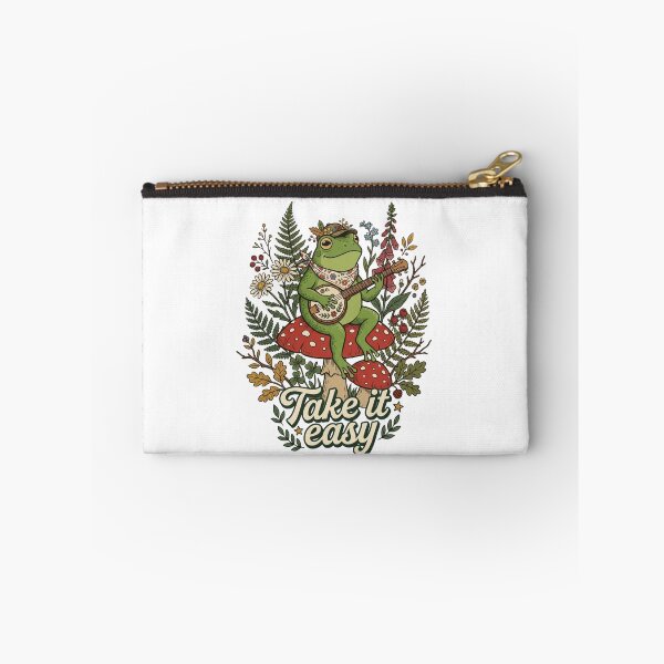 Item preview, Cute Frog Playing Banjo on Mushroom - Take It Easy designed and sold by RoyalDeluxGo.