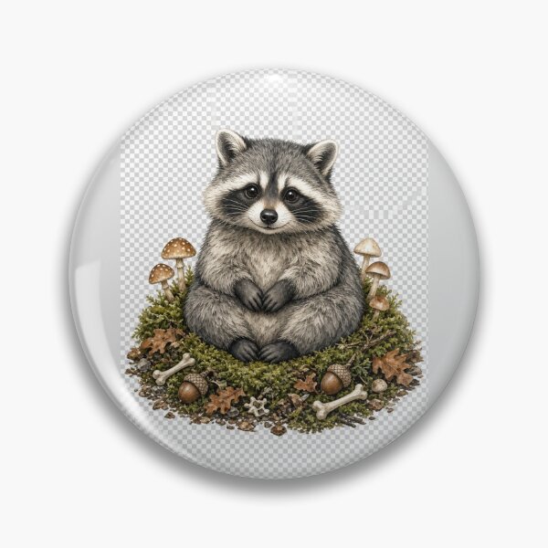 Item preview, Cute Goblincore Raccoon designed and sold by FakePeopleSuck.