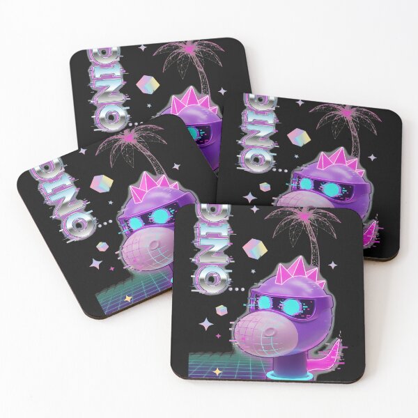 Item preview, Cyberpunk Glitch Dinosaur Purple Sunglasses Synthwave Poster designed and sold by ErikaHaag.