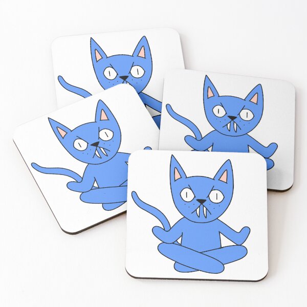 Item preview, Copy of yoga cat - blue designed and sold by motherbrainart.