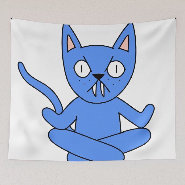Item preview, Copy of yoga cat - blue designed and sold by motherbrainart.