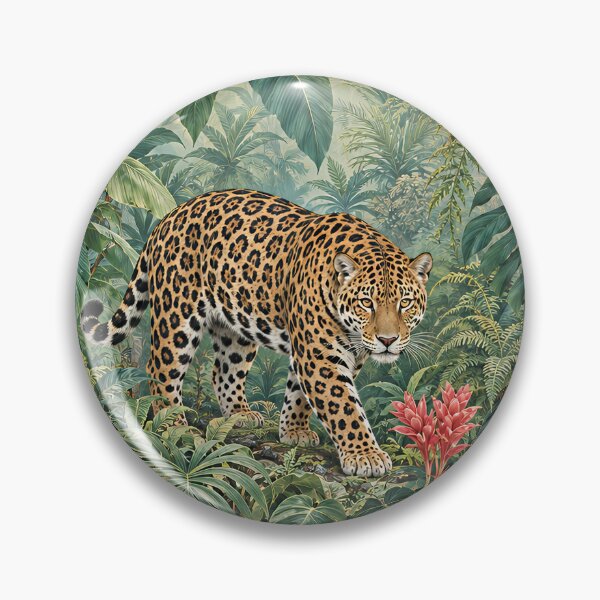 Item preview, Jaguar in forest canopy designed and sold by Shak Stickers.