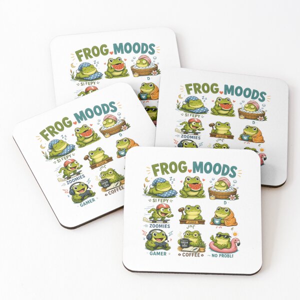 Item preview, Frog Moods Sleepy Zoomies Judge Pay Gamer Coffee No Probl Amphibian Fan designed and sold by RetroMini2026.